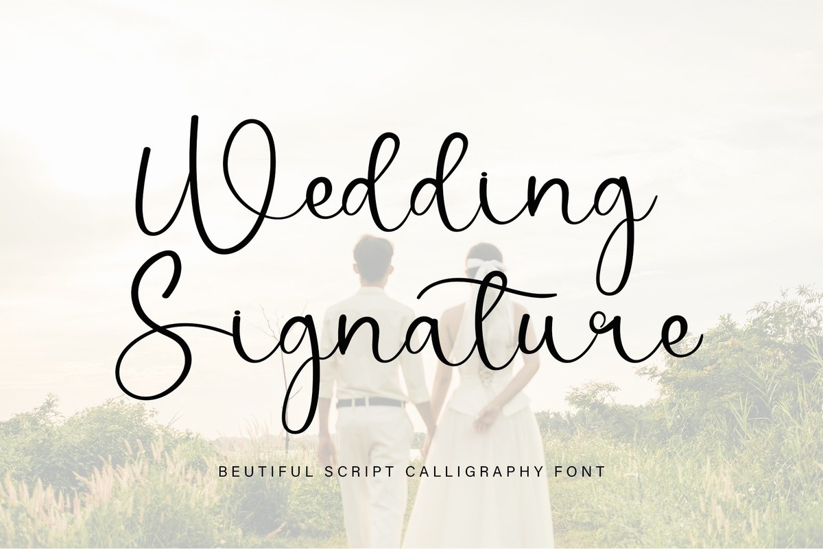 Font Wedding Signature