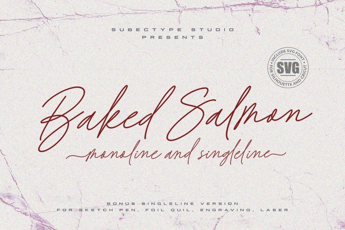 Font Baked Salmon