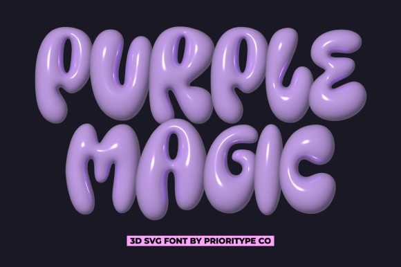 Font Purple Magic SVG