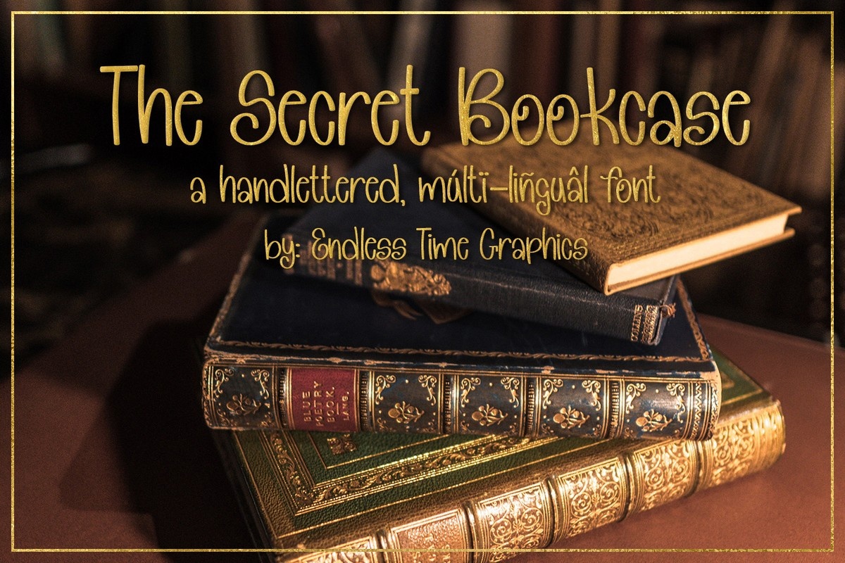 Font The Secret Bookcase
