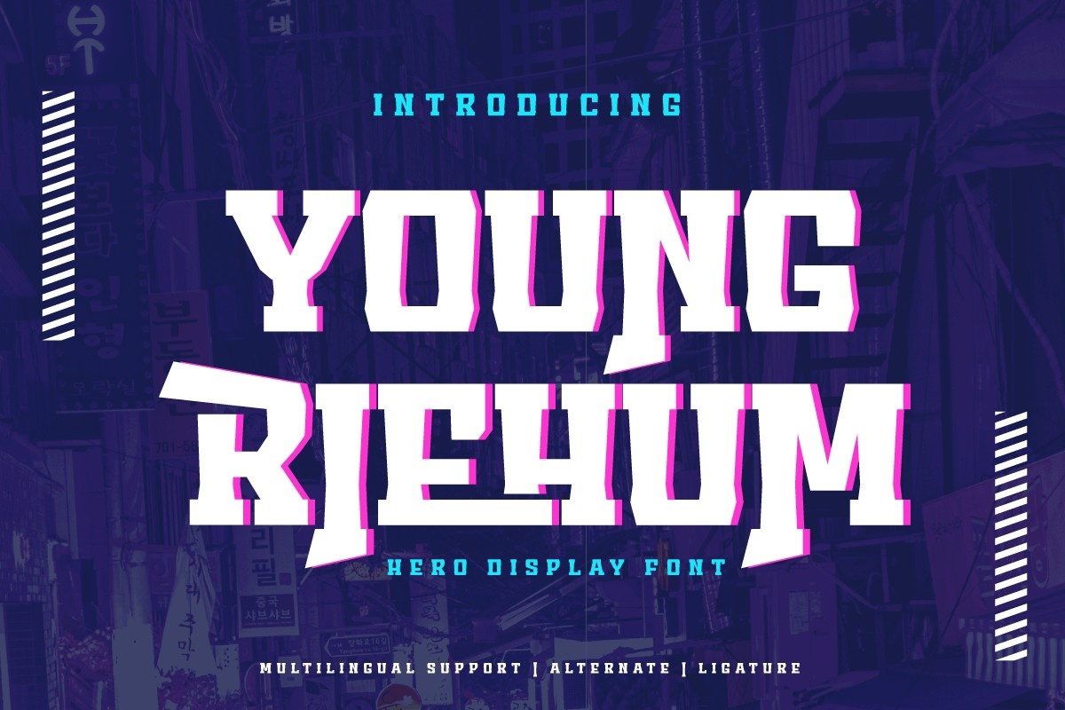 Font Young Riehum