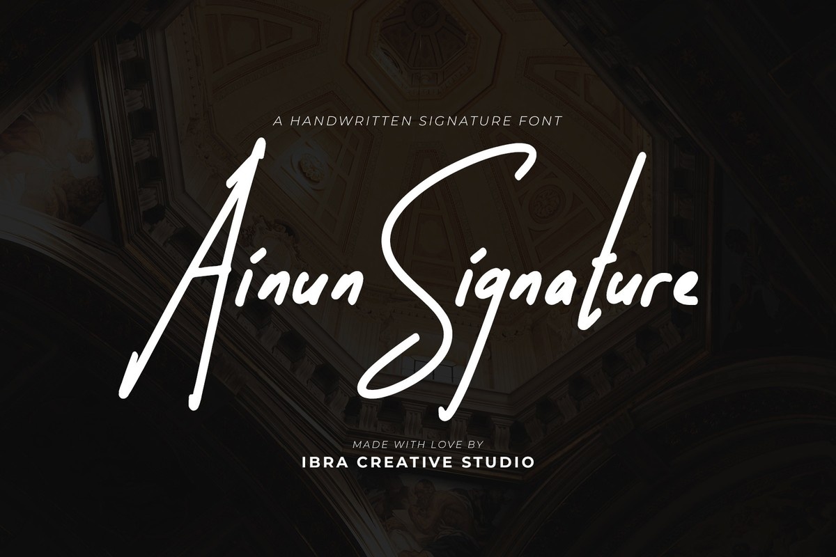 Font Ainun Signature