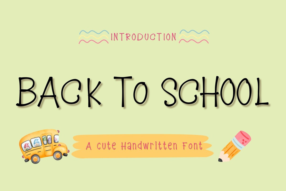Font Back to School