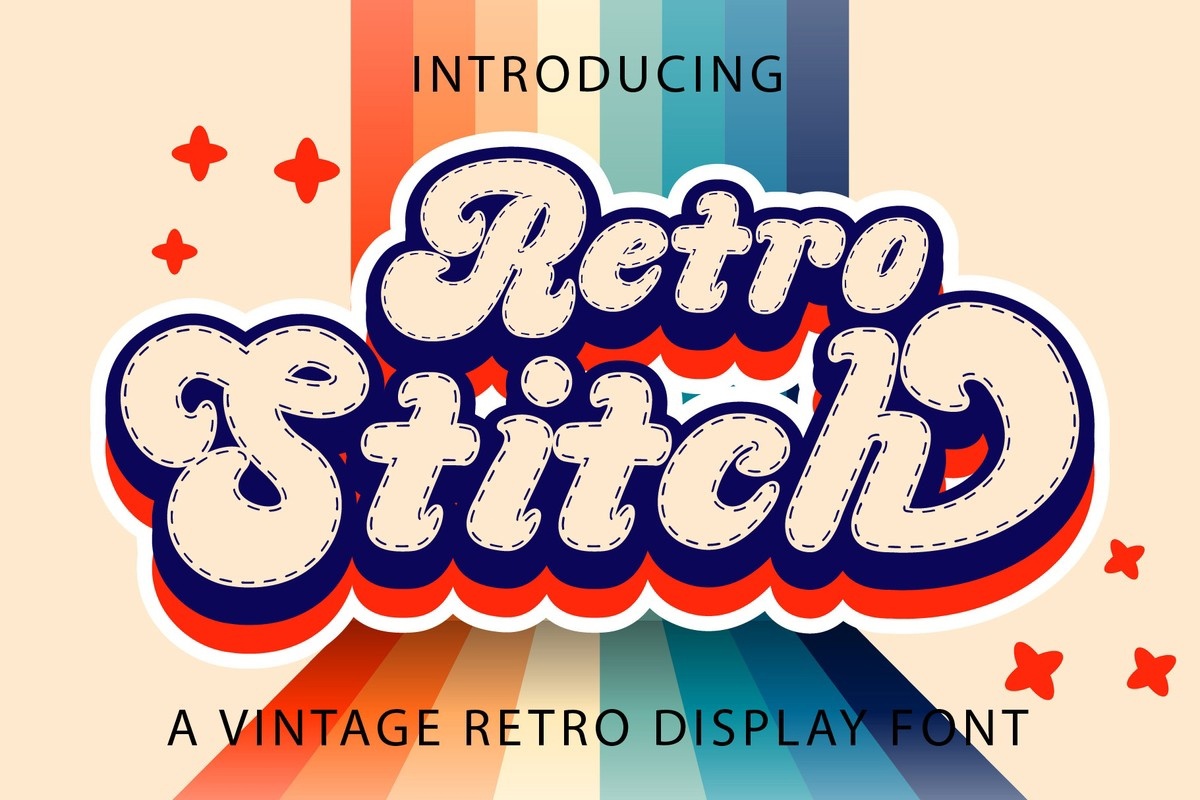 Font Retro Stitch