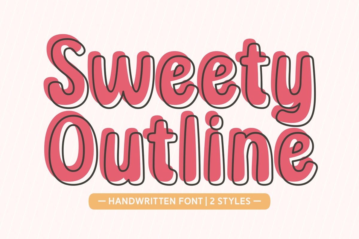 Font Sweety Outline