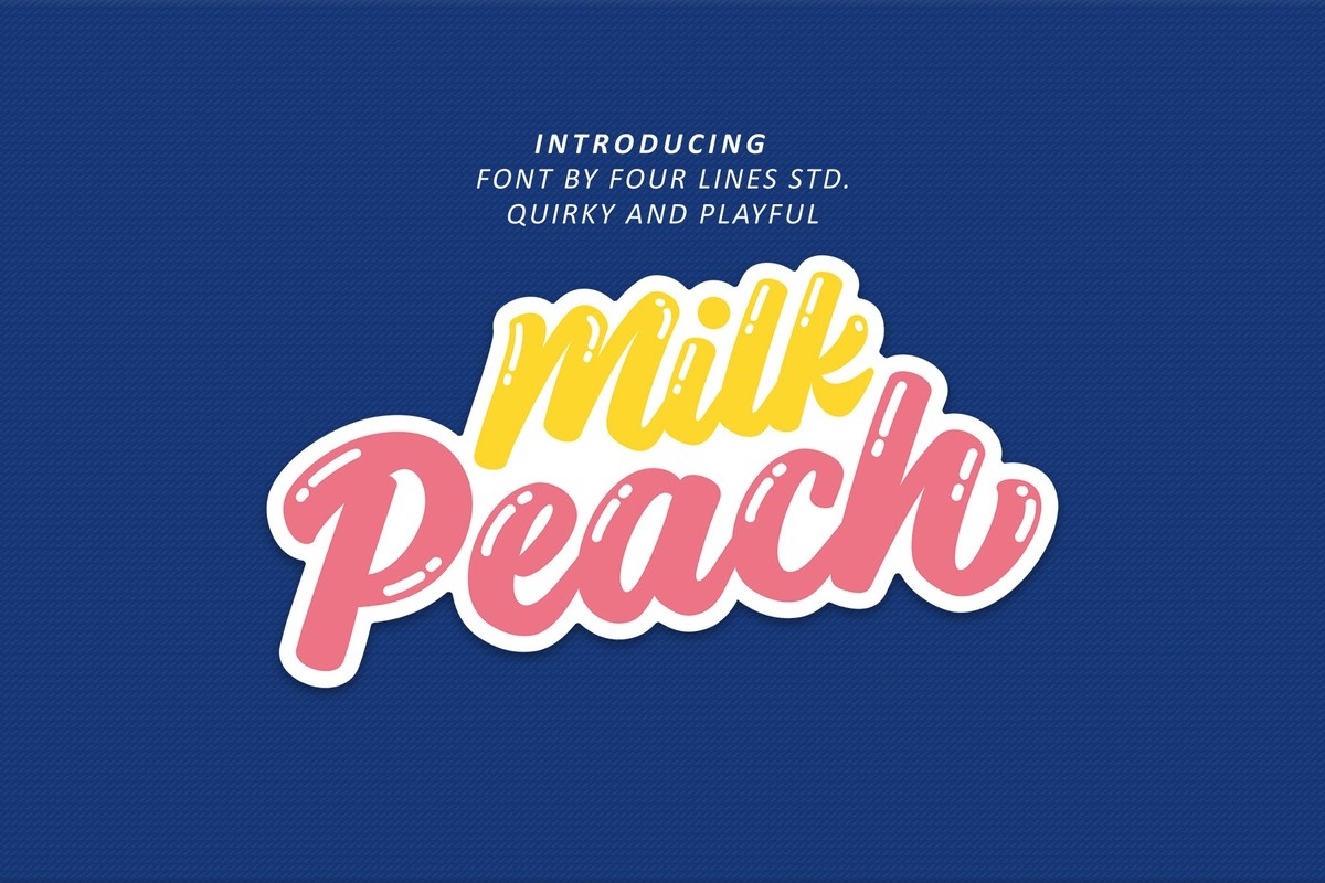 Font Milk Peach
