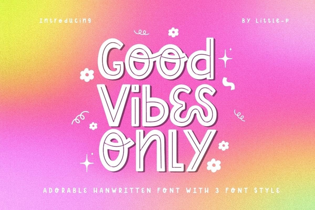 Font Good Vibes Only: download and install on the WEB site