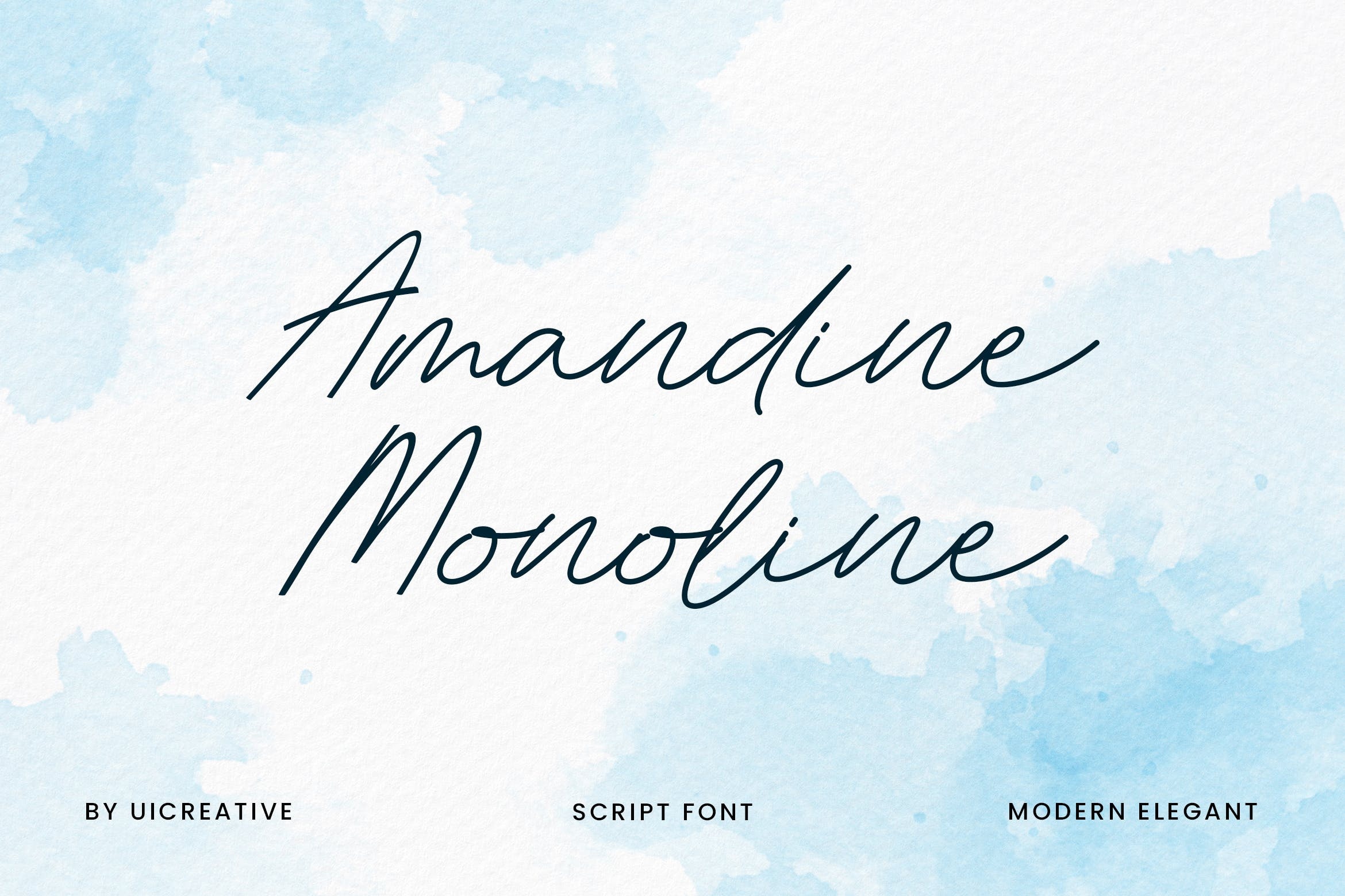 Font Amandine Monoline
