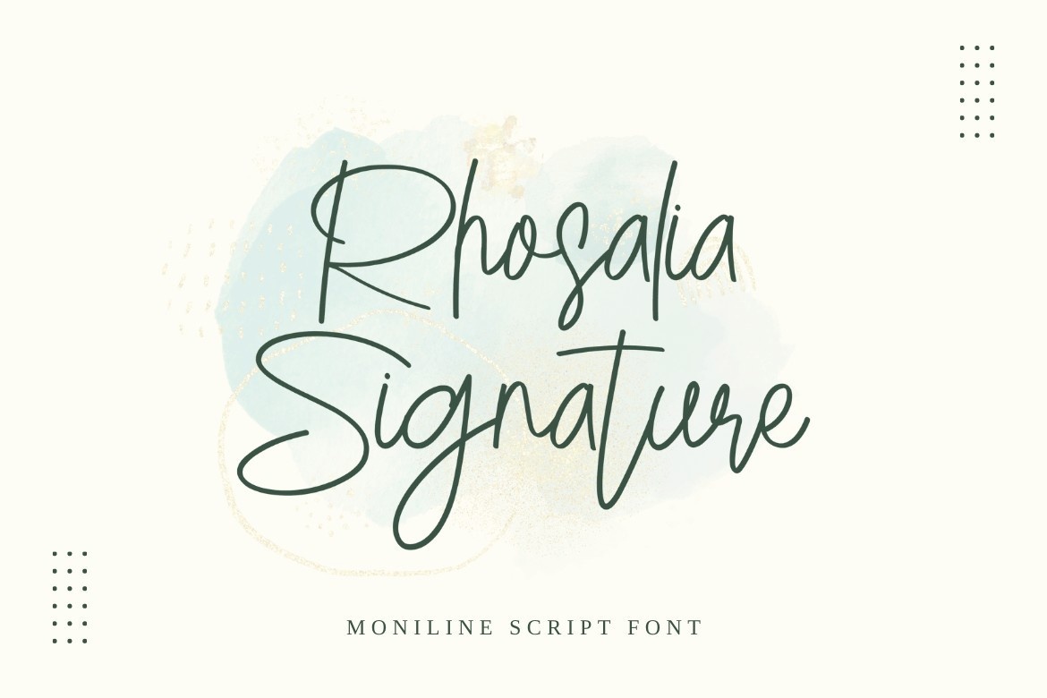 Font Rhosalia Signature