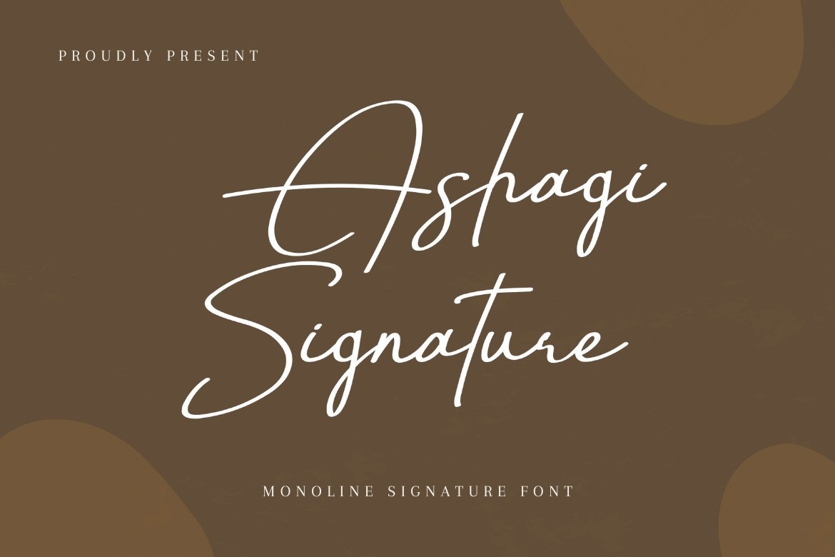 Font Ashagi Signature