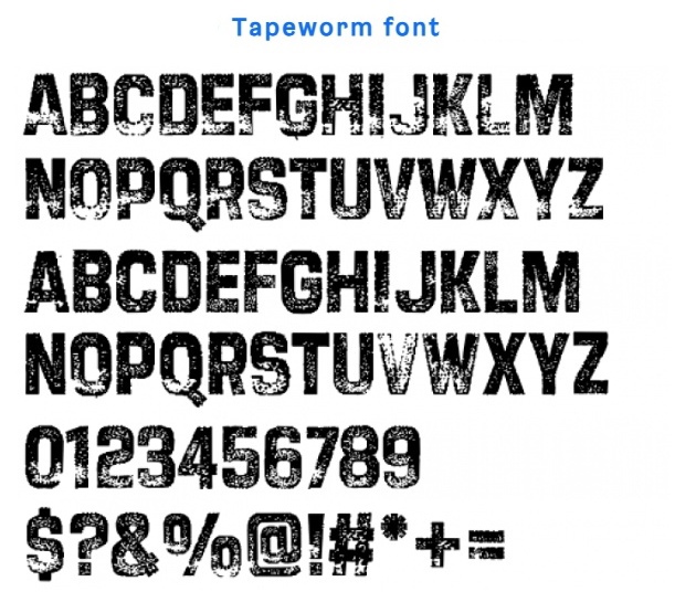 Font Tapeworm