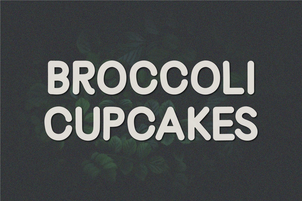 Font Broccoli Cupcakes