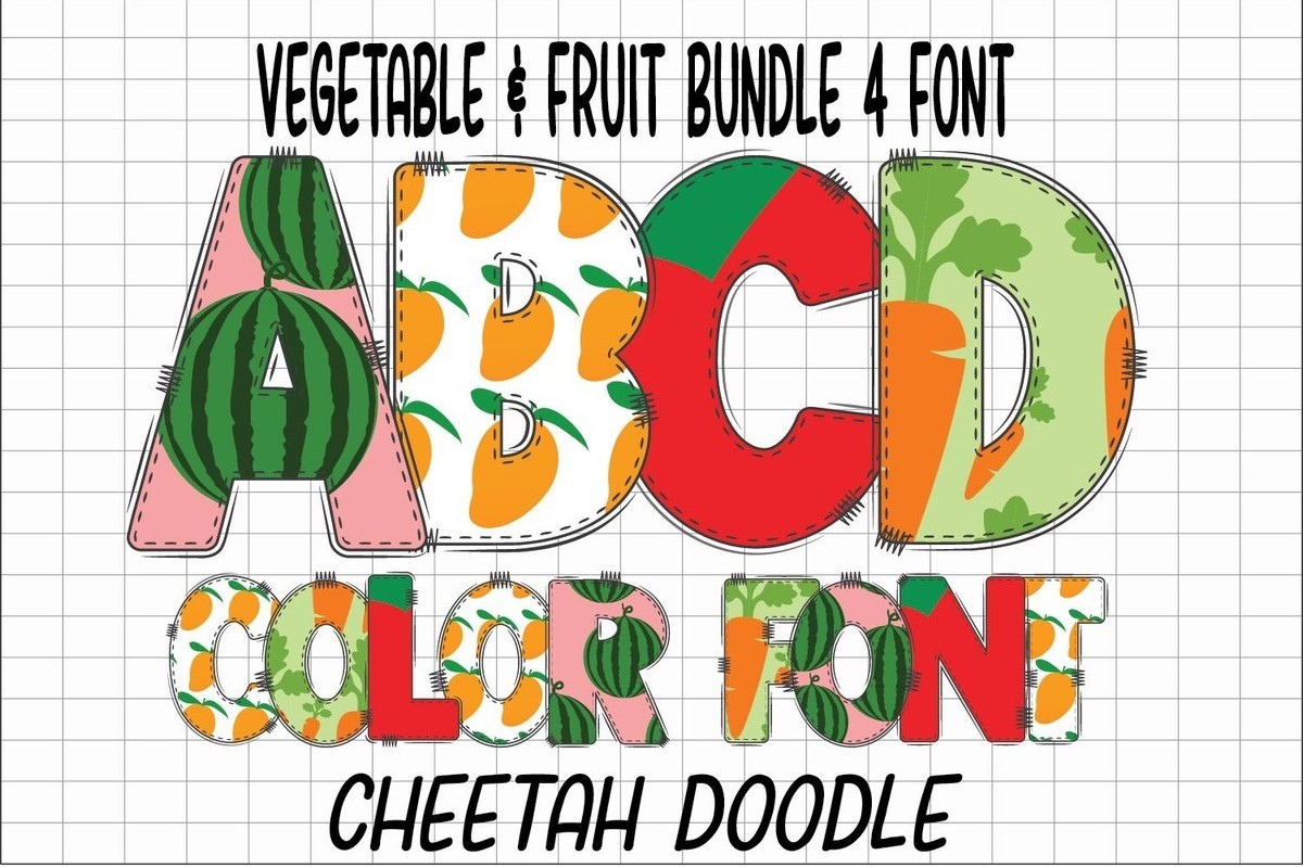 Font Vegetable & Fruits