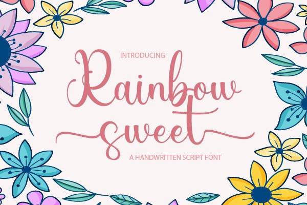 Font Rainbow Sweet