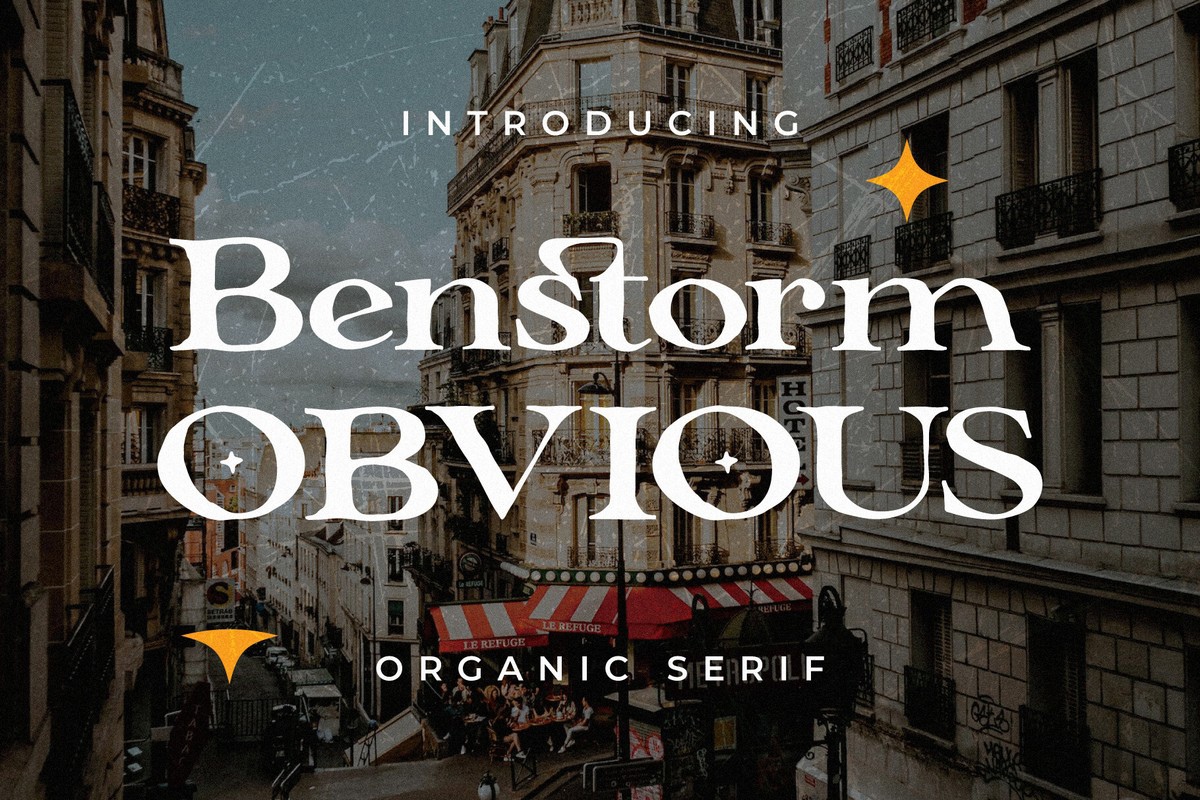 Font Benstorm Obvious