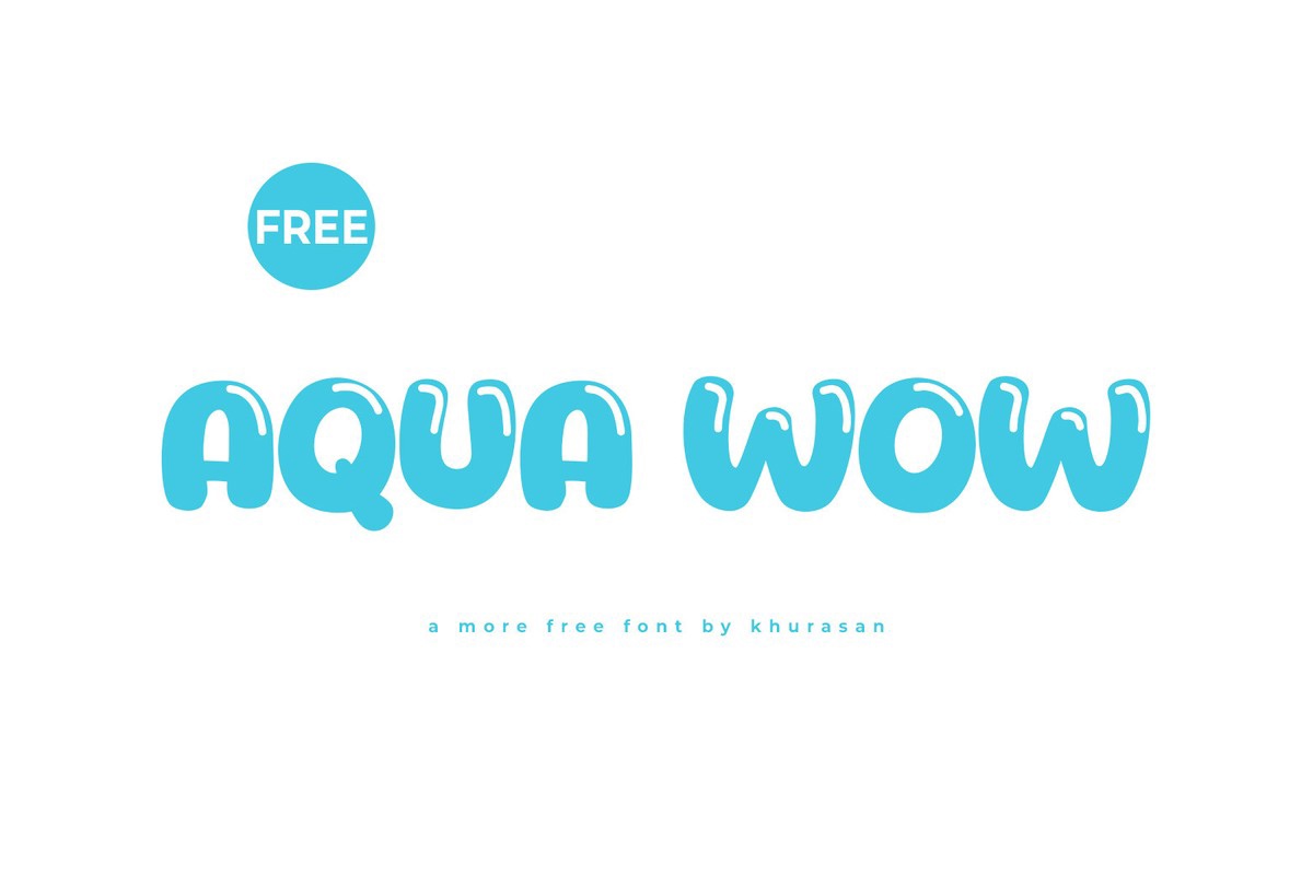 Font Aqua Wow