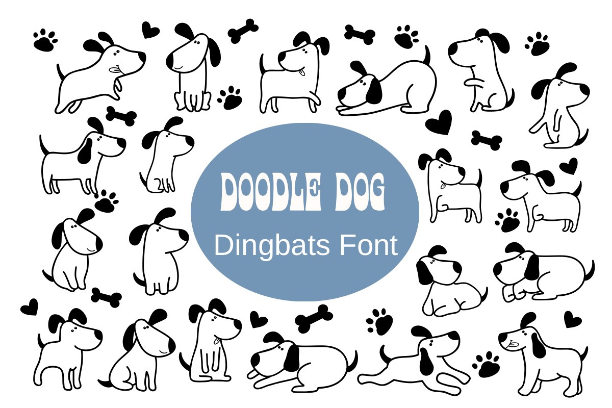 Font Doodle Dog