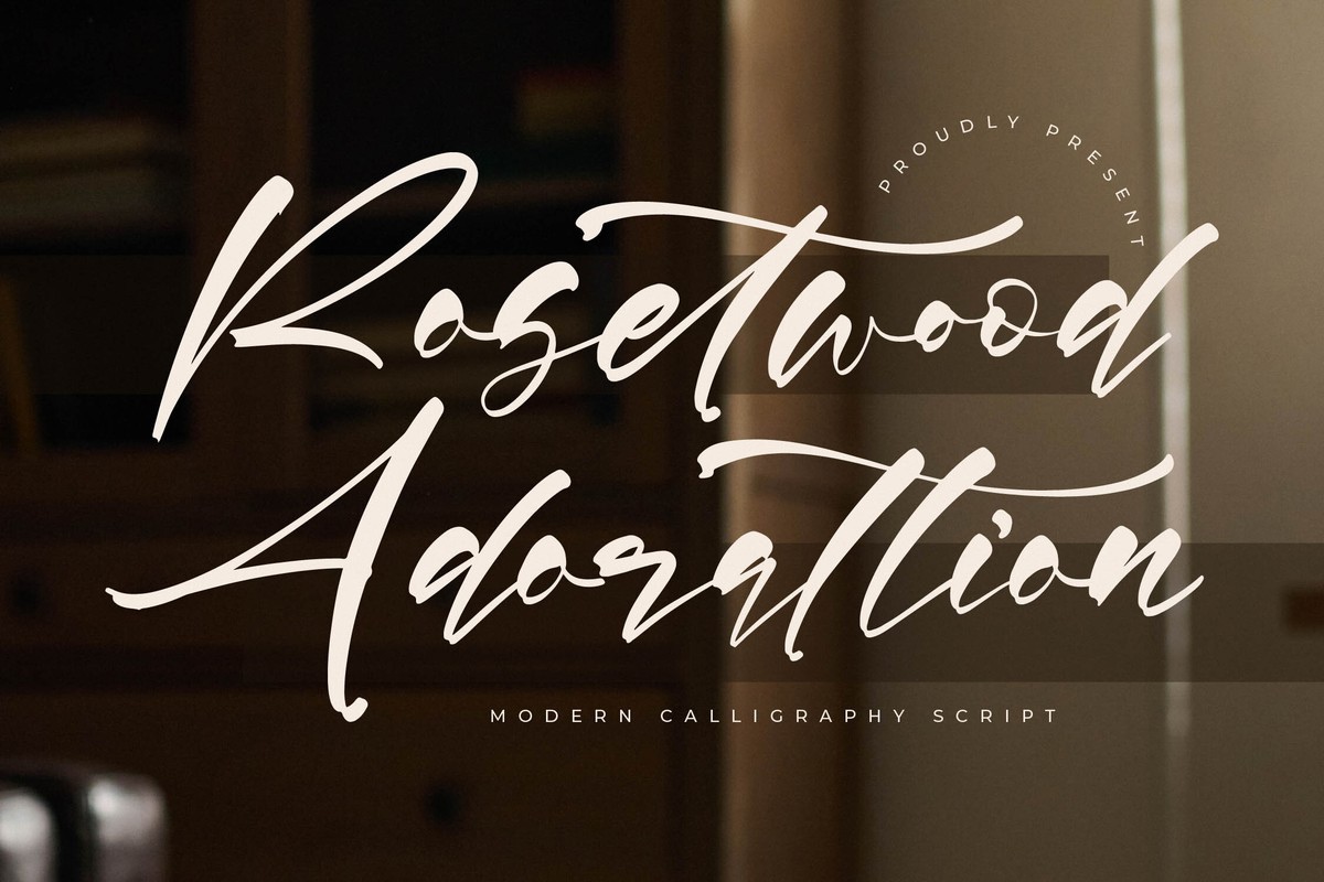 Font Rosetwood Adorattion