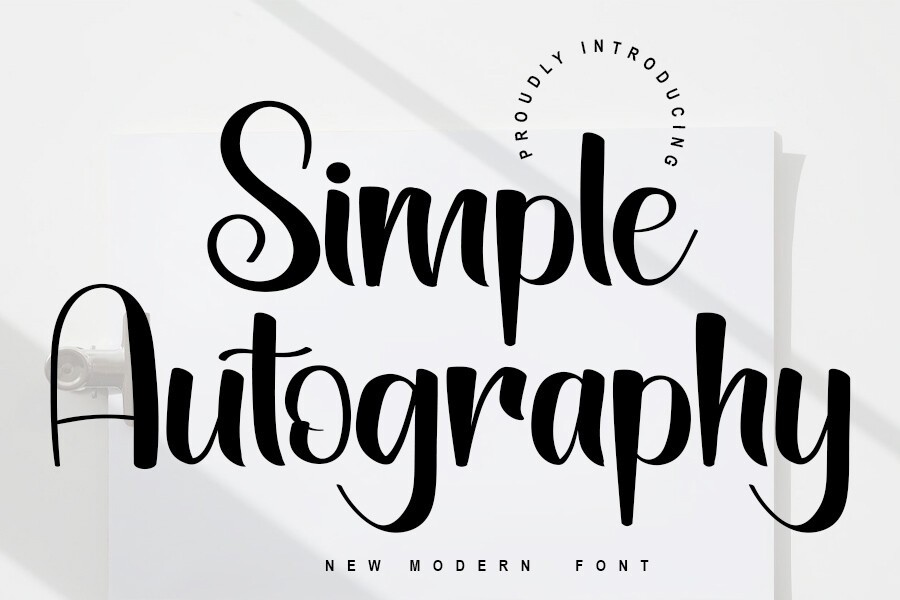 Font Simple Autography