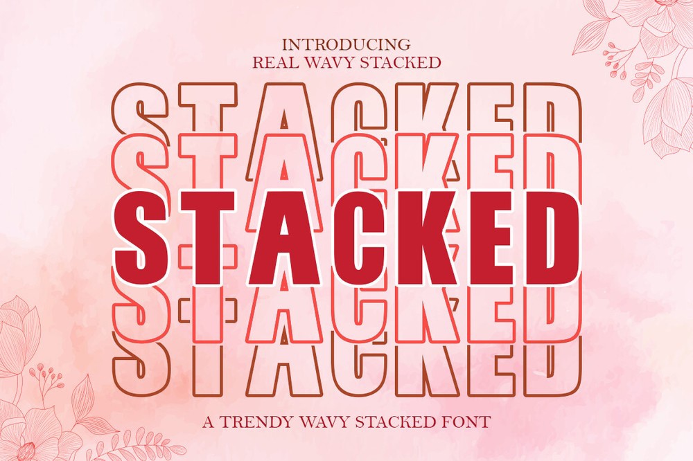 Font Stacked: download and install on the WEB site