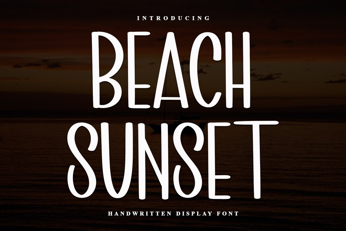 Font Beach Sunset