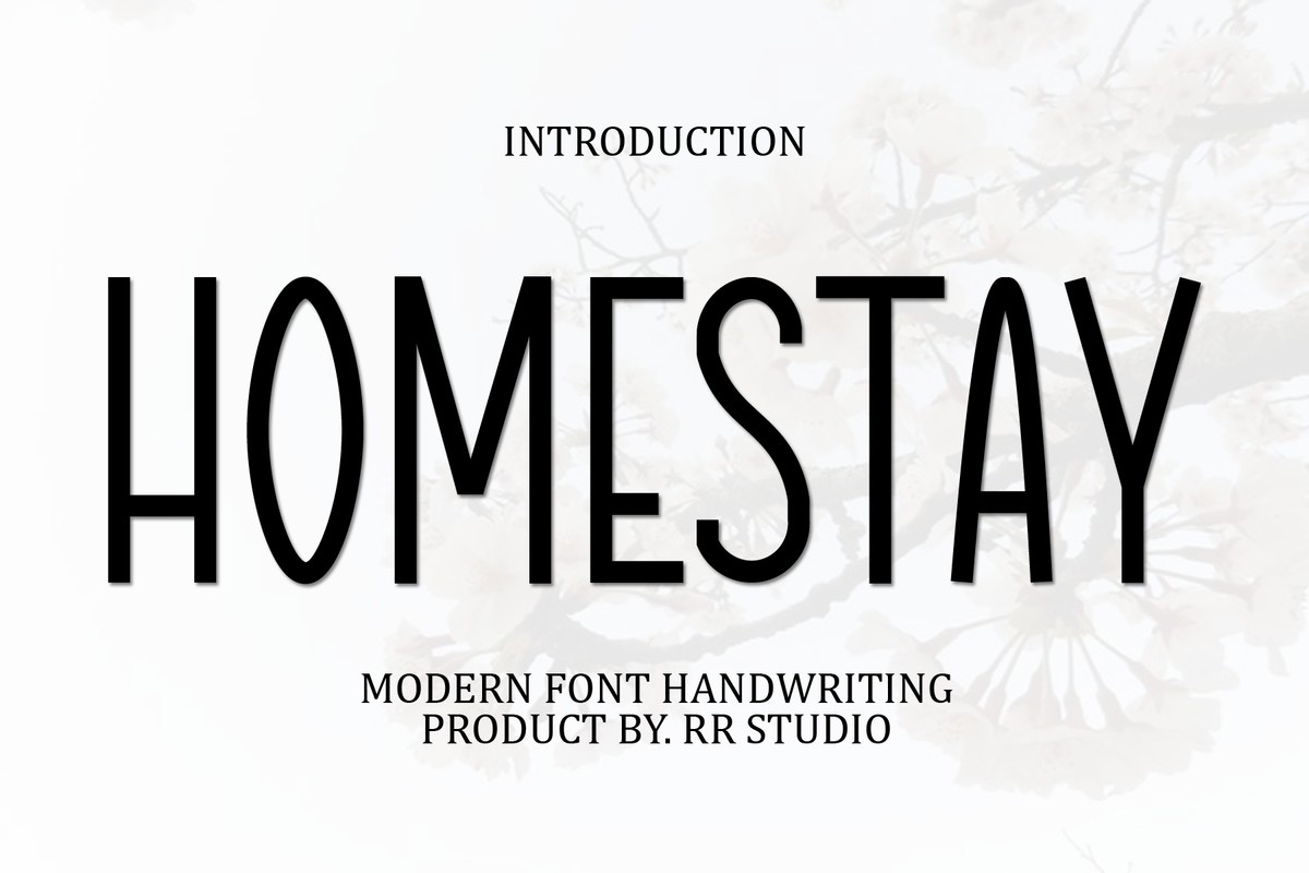 Font Homestay: download and install on the WEB site