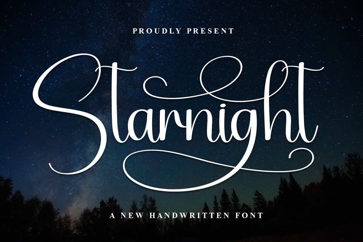 Font Starnight: download and install on the WEB site