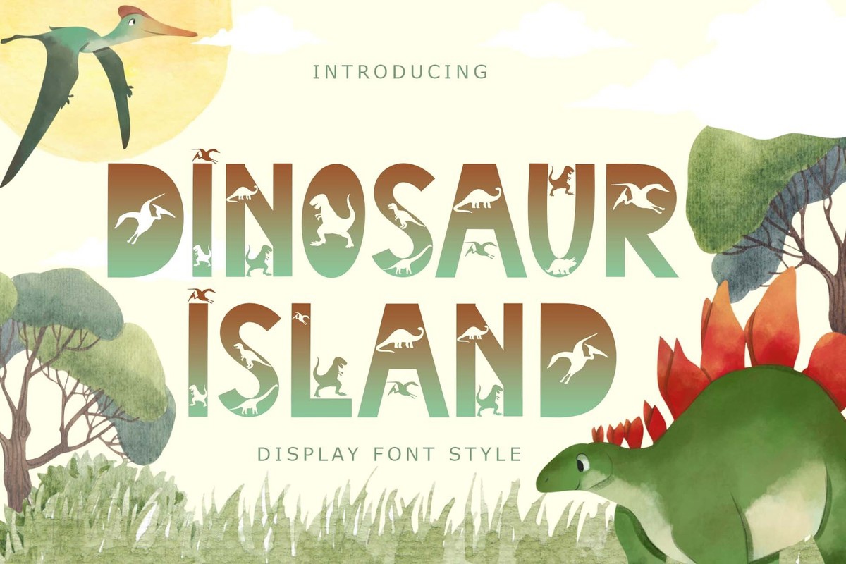 Font Dinosaur Island