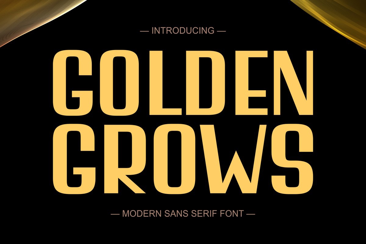 Font Golden Grows