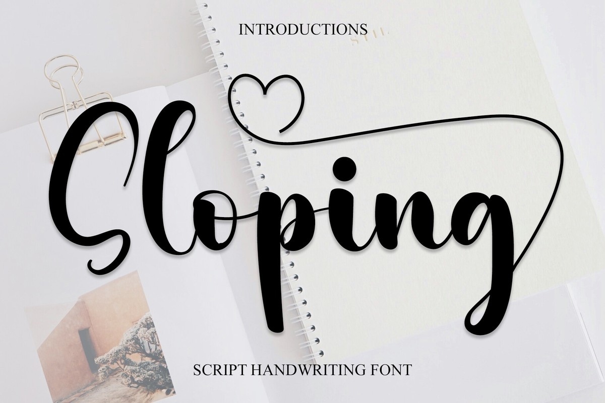 Font Sloping