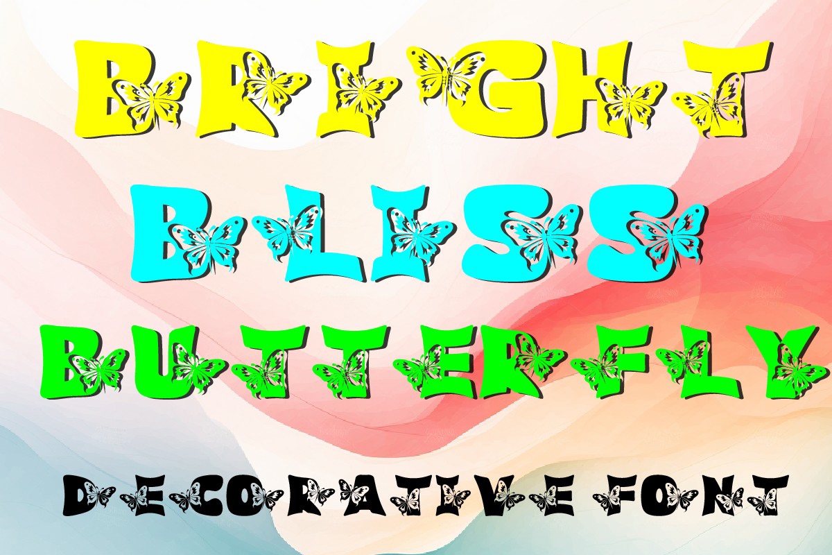 Font Butterfly Bright Bliss