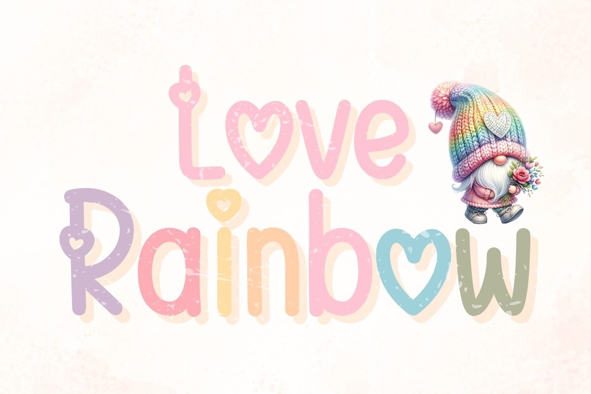 Font Love Rainbow