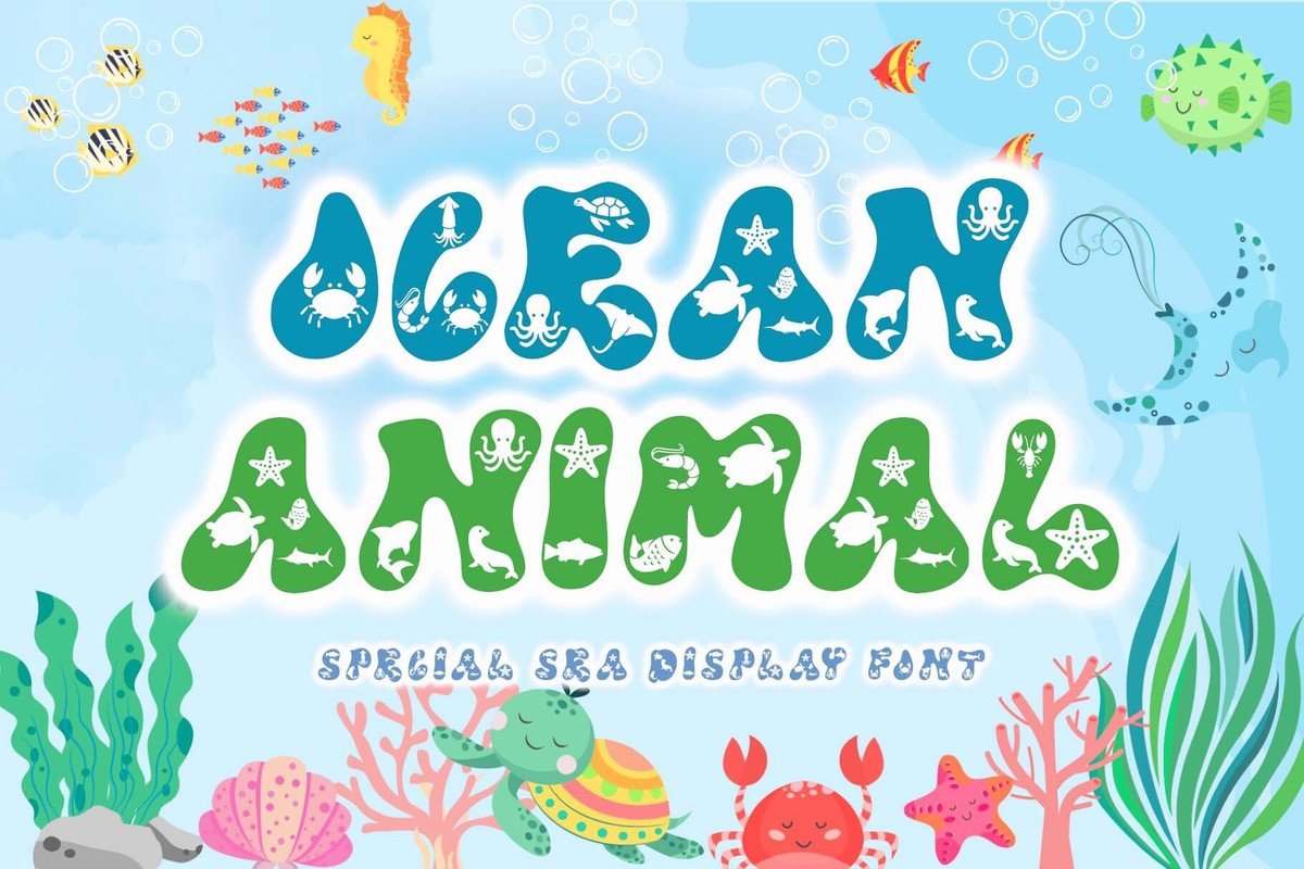 Font Ocean Animal