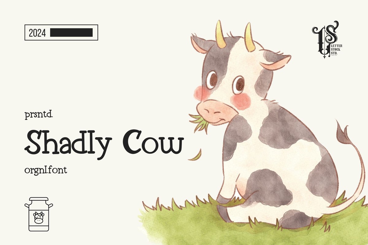 Font Shadly Cow