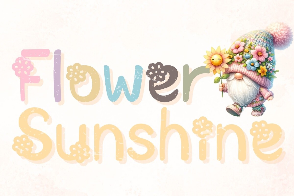 Font Flower Sunshine