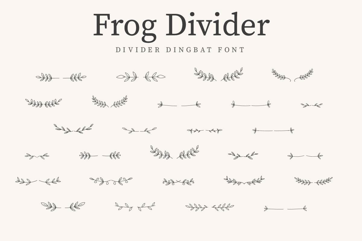 Font Frog Divider