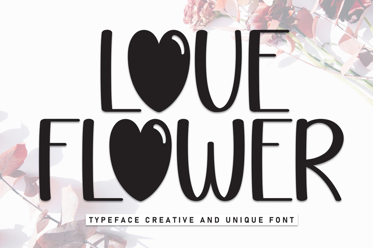 Font Love Flower