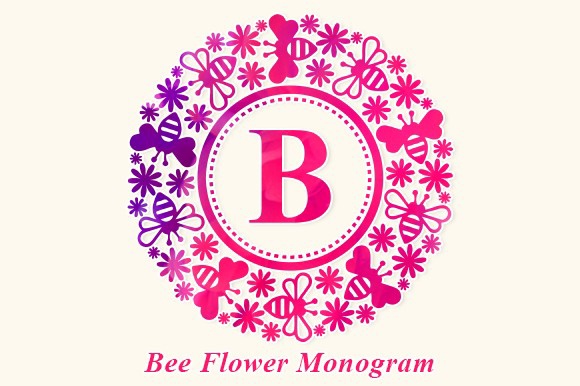 Font Bee Flower Monogram