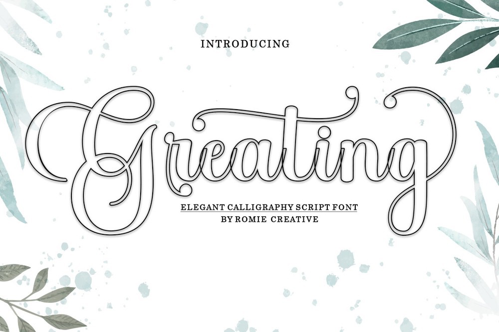 Font Greating Outline