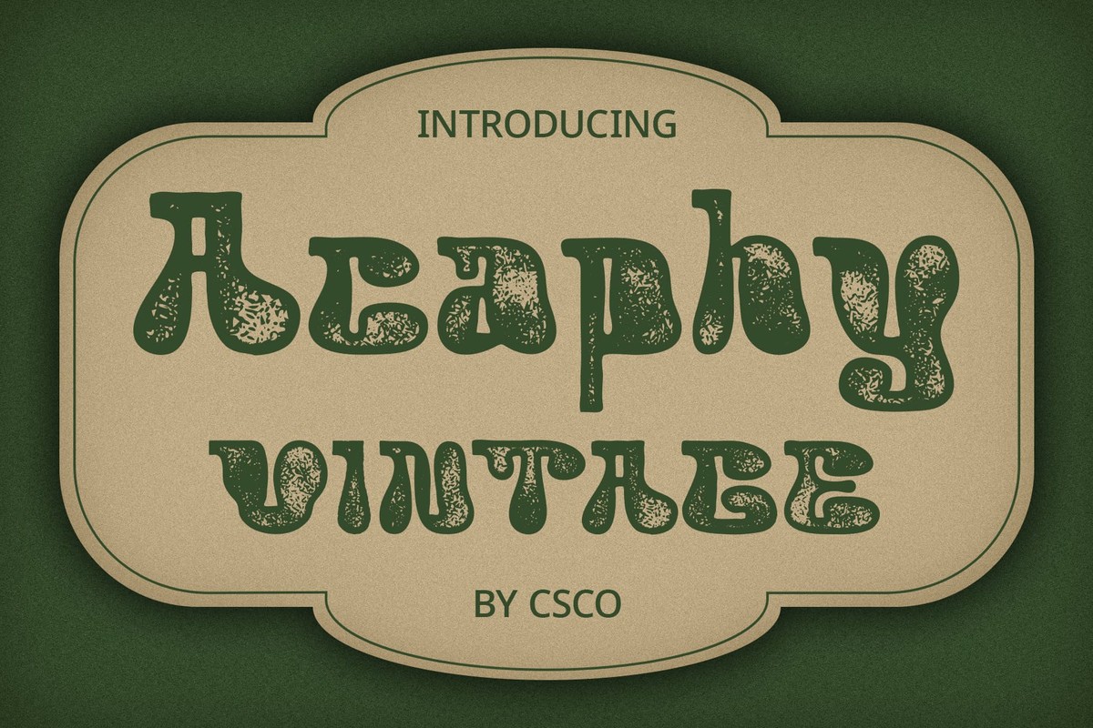 Font Acaphy Vintage