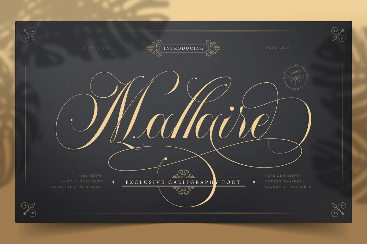 Font Mallaire Calligraphy