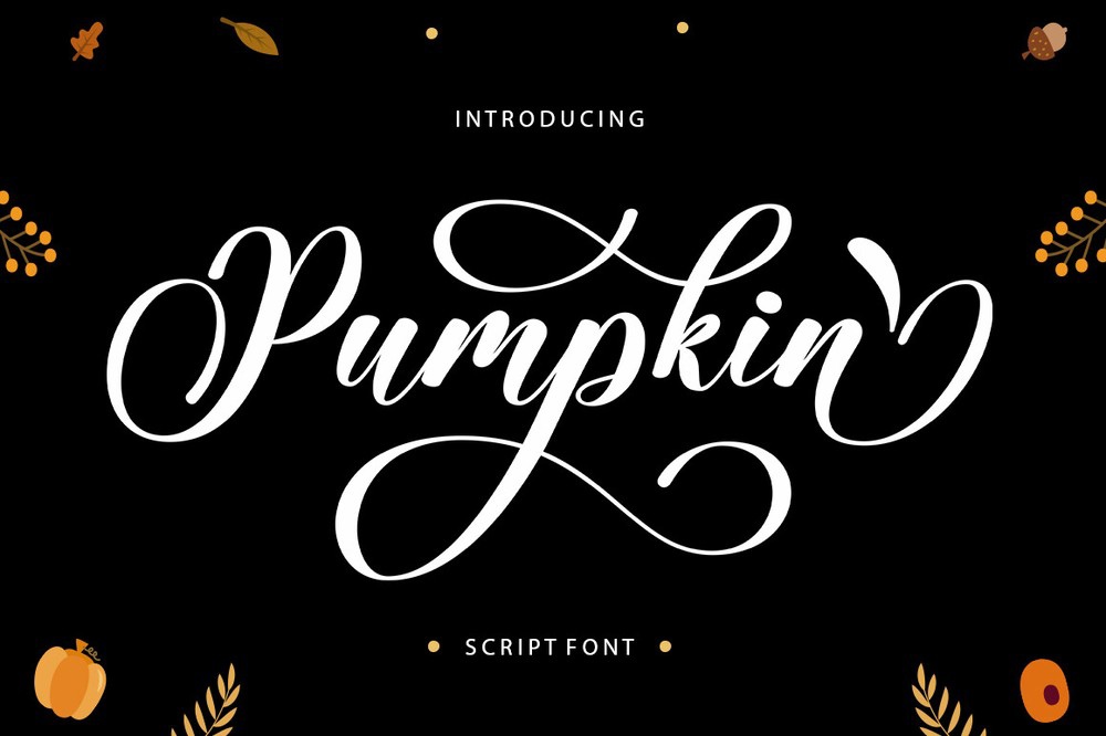 Font Pumpkin Script: download and install on the WEB site