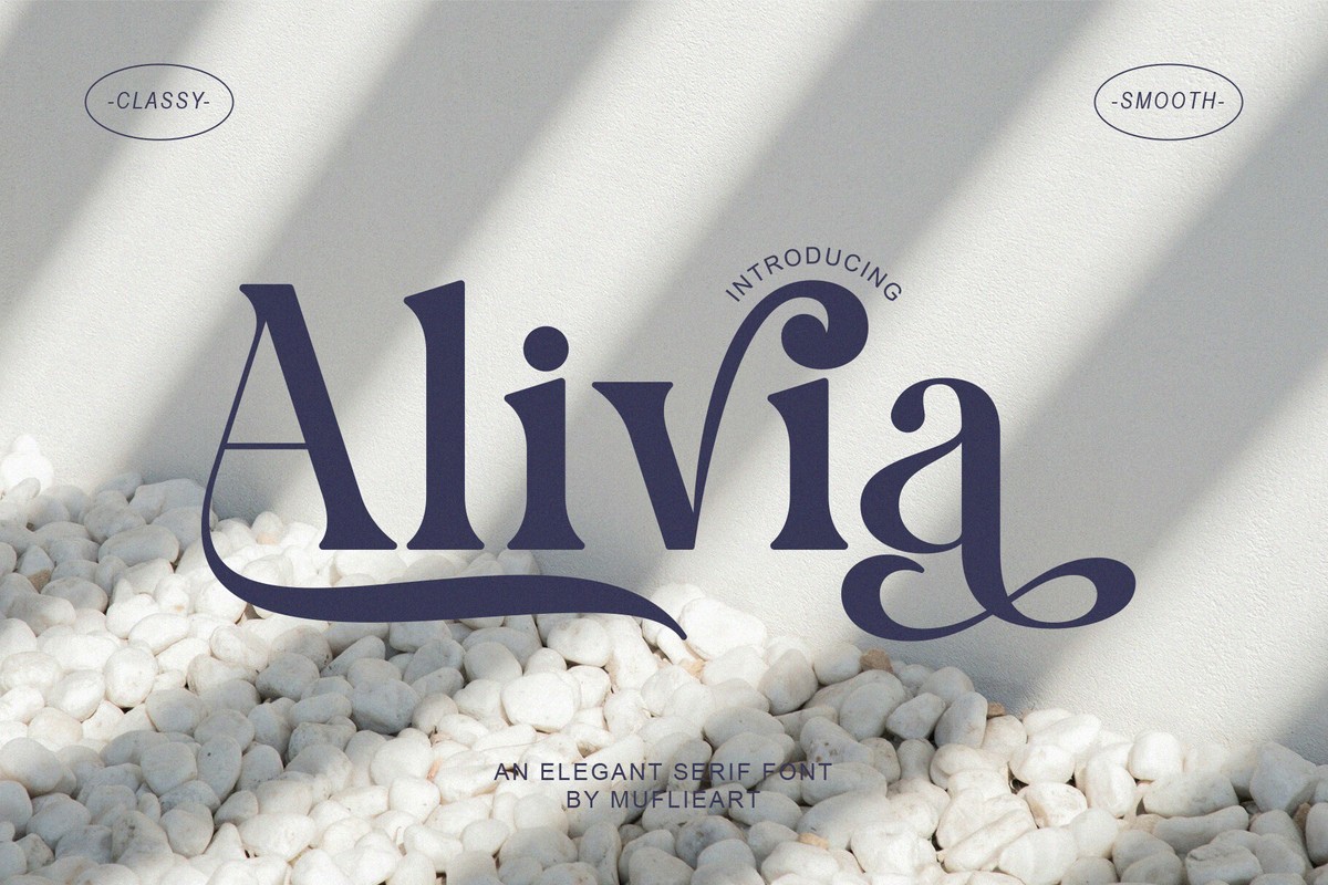 Font Alivia: download and install on the WEB site