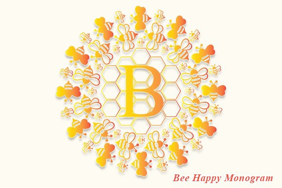 Bee Happy Monogram