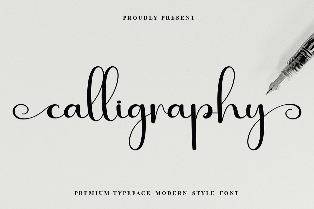 Font Calligraphy: download and install on the WEB site