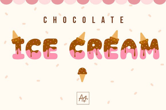 Font Chocolate Ice Cream