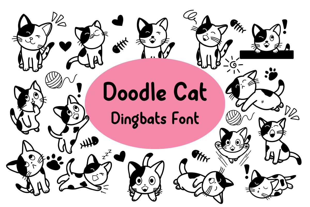 Font Doodle Cat