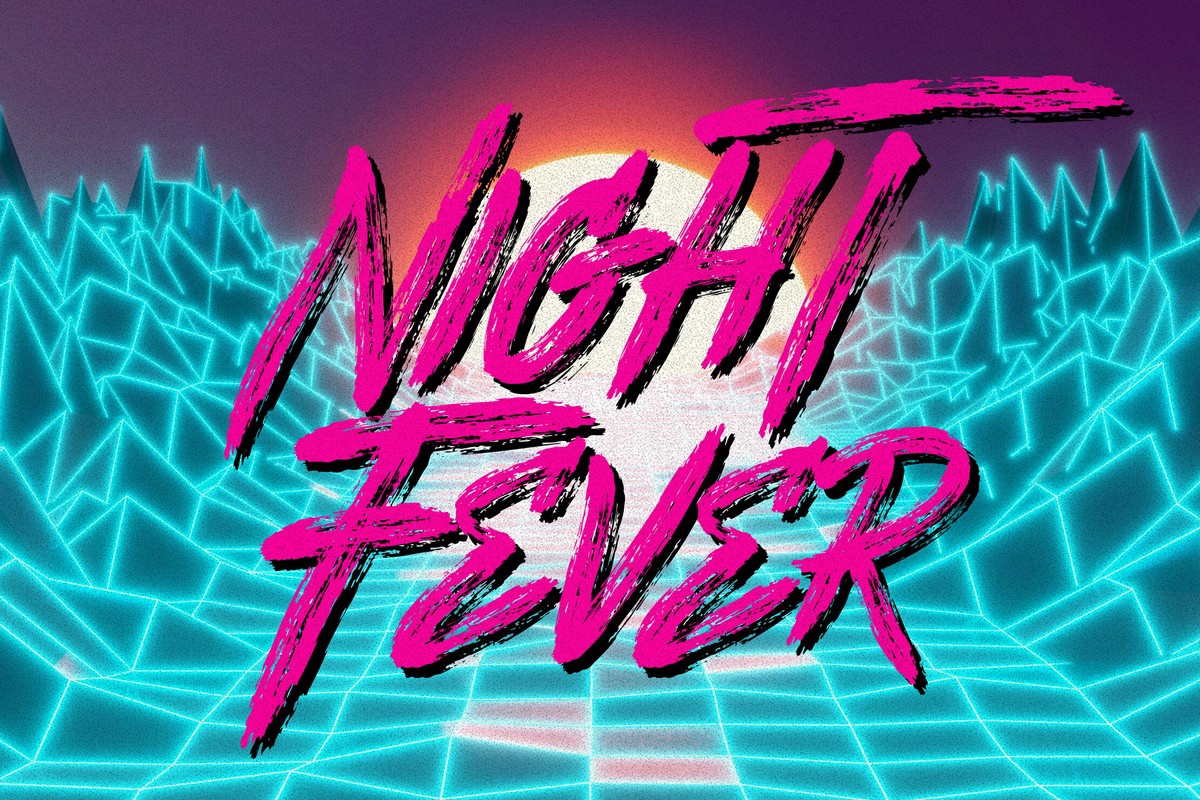 Font Night Fever