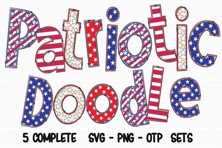 Font Patriotic Clip