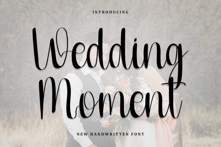 Font Wedding Moment